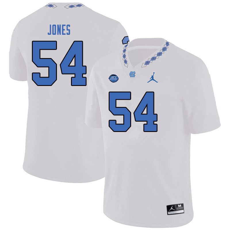 Jordan Brand Men #54 Avery Jones North Carolina Tar Heels College Football Jerseys Sale-White